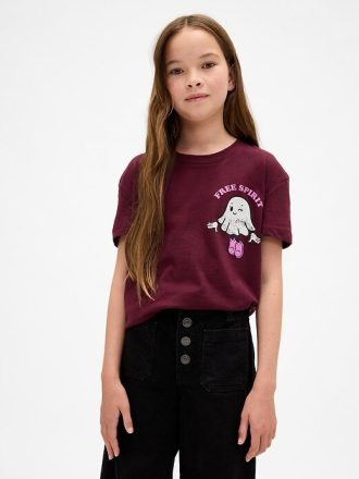 Avslappnad grafisk T-shirt för barn