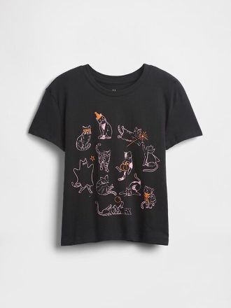 Avslappnad grafisk T-shirt för barn