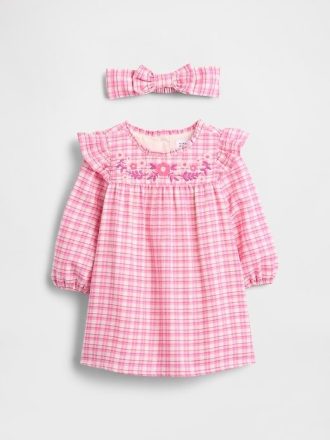 Baby Gingham Klänning Set