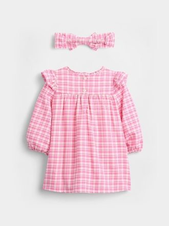 Baby Gingham Klänning Set