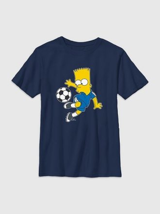 Barn Bart Simpson fotboll grafisk tröja