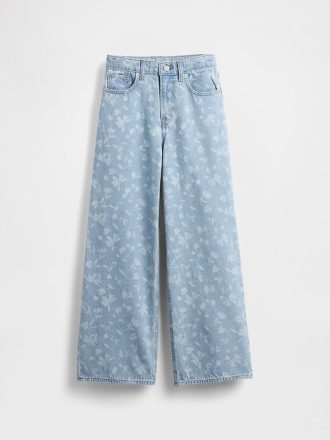 Barn jeans med vida ben i låga ben
