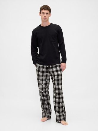 Gap × Disney Tim Burtons The Nightmare Before Christmas Adult Skull Flannel PJ Pants