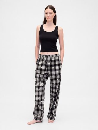 Gap × Disney Tim Burtons The Nightmare Before Christmas Adult Skull Flannel PJ Pants