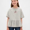 Grafisk Peplum T-shirt för barn