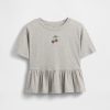 Grafisk Peplum T-shirt för barn