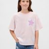 Grafisk T-shirt med överdimensionerad flippy paljett för barn