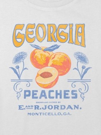 Graphic Boxy Crop Tee för barn Georgia Peaches