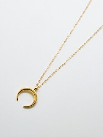 Halsband i guld Crescent Moon