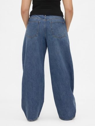 Hög rese Baggy Barrel Jeans