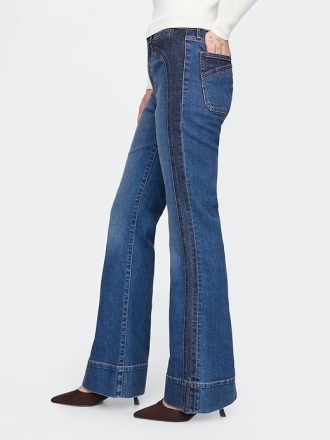 Höga 70-tals flare jeans