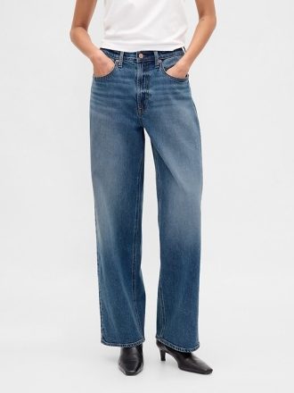 Höga 90-tals lösa jeans