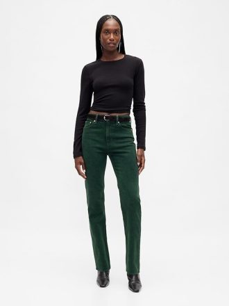 Höga 90-tals slimmade raka jeans