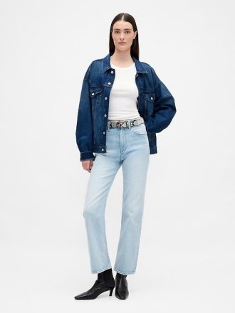 Höga 90-tals slimmade raka jeans