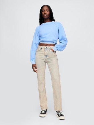 Höga 90-tals slimmade raka jeans