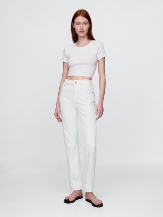 Höga 90-tals slimmade raka jeans