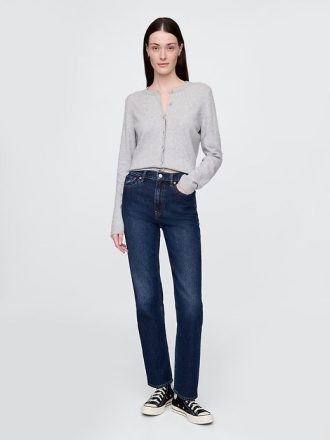 Höga 90-tals slimmade raka jeans
