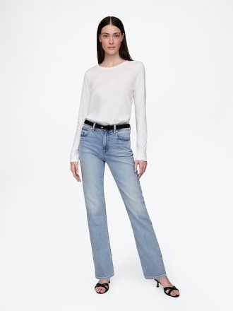 Höga 90-tals slimmade raka jeans