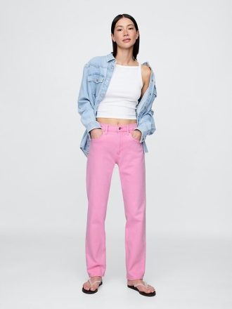 Höga 90-tals slimmade raka jeans