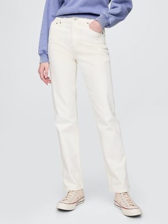 Höga 90-tals slimmade raka jeans