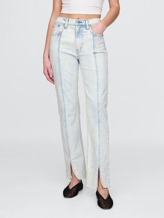 Linne-blandning Cap-Sleeve Crop Top