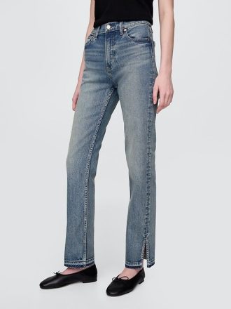 Höga 90-tals slimmade raka jeans