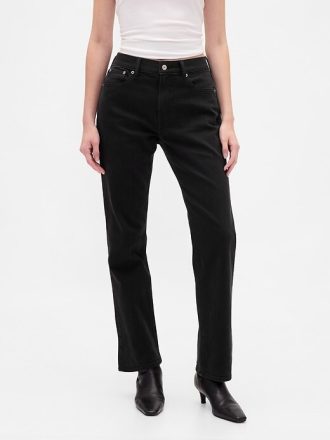 Höga 90-tals slimmade raka jeans