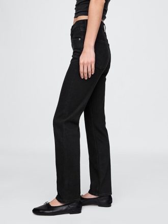 Höga 90-tals slimmade raka jeans