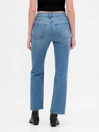 Höga 90-tals slimmade raka jeans