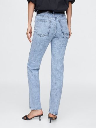 Höga 90-tals slimmade raka jeans