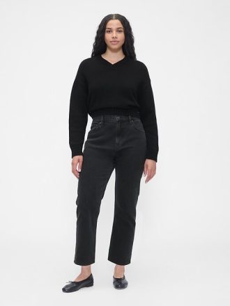 Höga 90-tals slimmade raka jeans