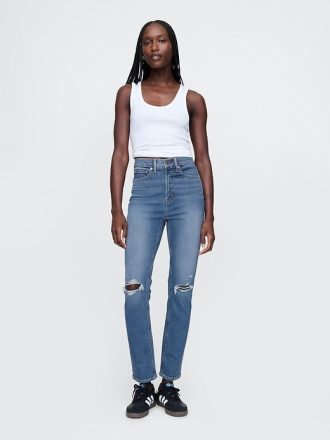 Höga vintage smala jeans