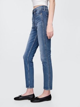 Höga vintage smala jeans