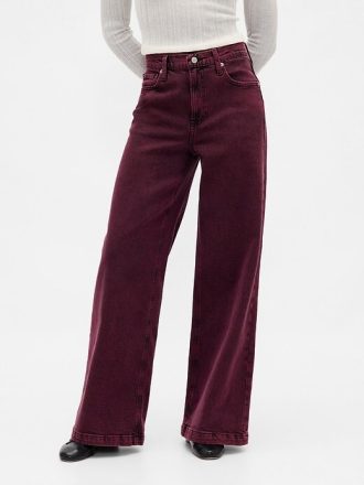 Högt stigande jeans med vida ben