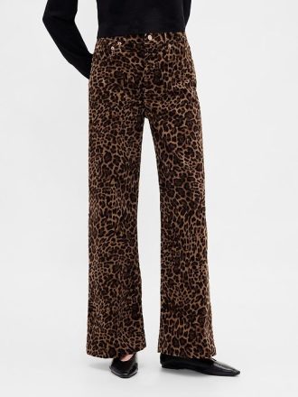 High Rise Corduroy Stride wide-leg jeans