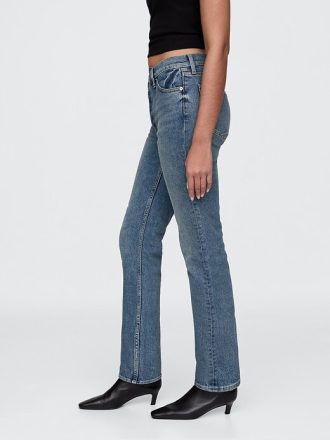 High Rise Crossover 90-tals slimmade raka jeans