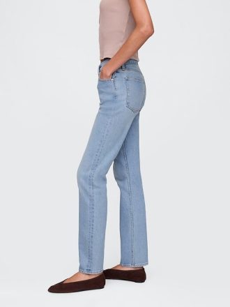 High Rise Crossover 90-tals slimmade raka jeans