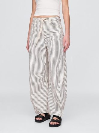 High Rise Denim Stripe Horseshoe Jeans
