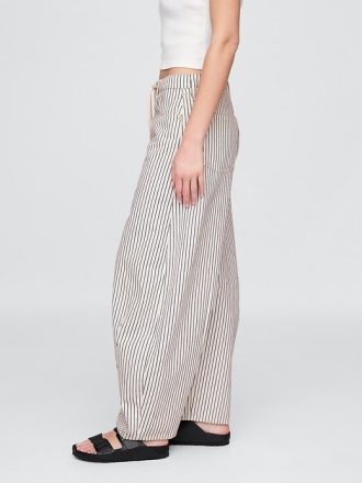 High Rise Denim Stripe Horseshoe Jeans