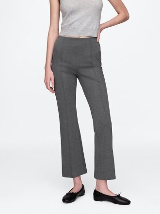 High Rise Double Knit Crop Kick Pants