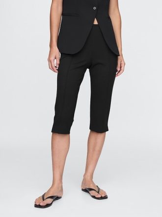 High Rise Dubbelstickad Capris