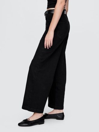 High Rise Stride wide-leg ankel jeans