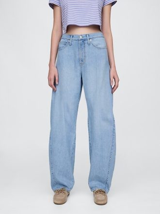 High Rise UltraSoft Barrel Jeans
