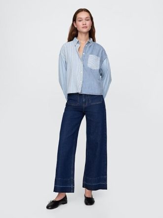 High Stride wide-leg ankel jeans
