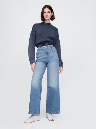 High Stride wide-leg ankel jeans