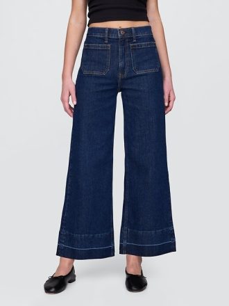 High Stride wide-leg ankel jeans