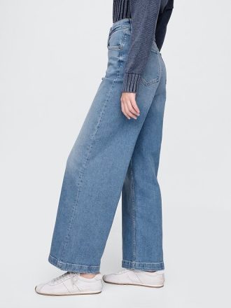 High Stride wide-leg ankel jeans