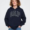 Hoodie med dragkedja för barn i vintage mjuk logotyp