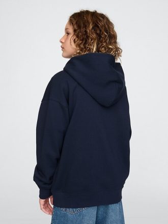 Hoodie med dragkedja för barn i vintage mjuk logotyp