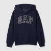 Hoodie med dragkedja för barn i vintage mjuk logotyp